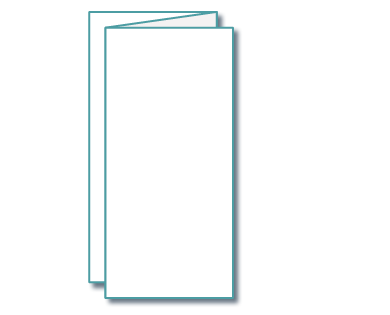 ein Flyer im Format DIN lang, Umfang 6 Seiten als Zweibruch-Zickzackfalz, grafische Darstellung
