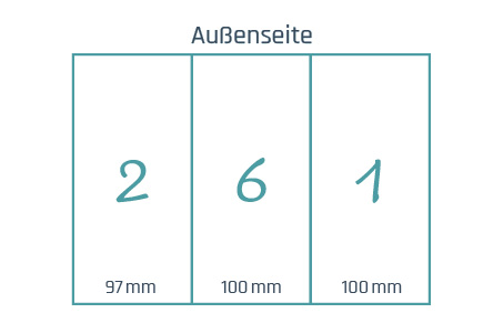 Faltflyer, DIN lang Außenseiten